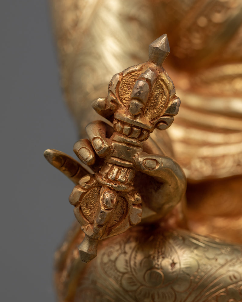 Tso Pema Guru Rinpoche Statue | Himalayan 24k Gold Gilded