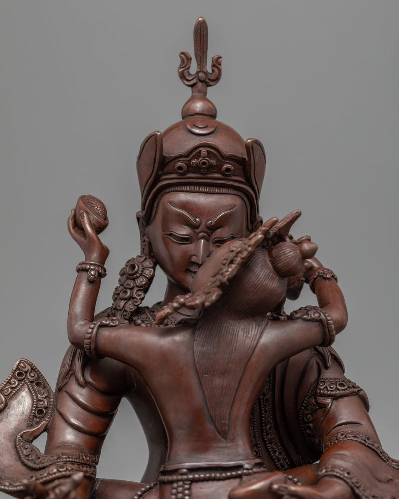 Guru Rinpoche with Consort Statue | Traditional Art-work of Buddhist Deity