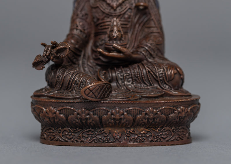 Guru Padmasambhava Copper Statue | Miniature Copper Statue