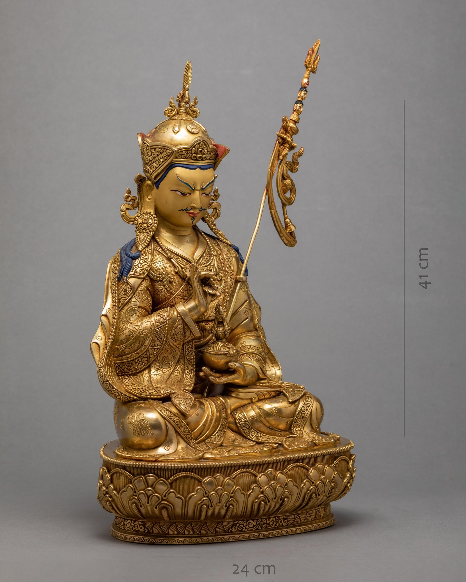 Handmade Padmasambhava Statue | Guru Rinpoche | Himalayan Buddhist Scu