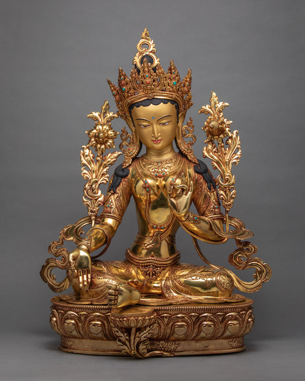 Tibetan Green Tara Statue