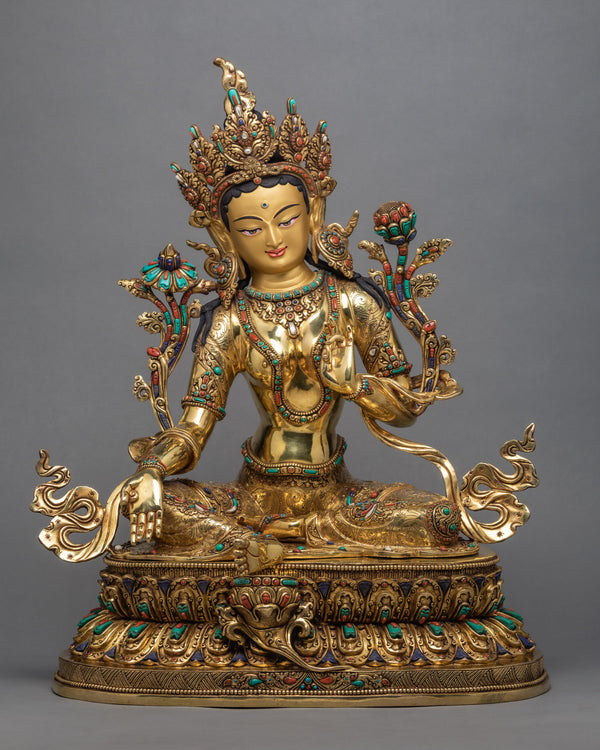 green tara statue