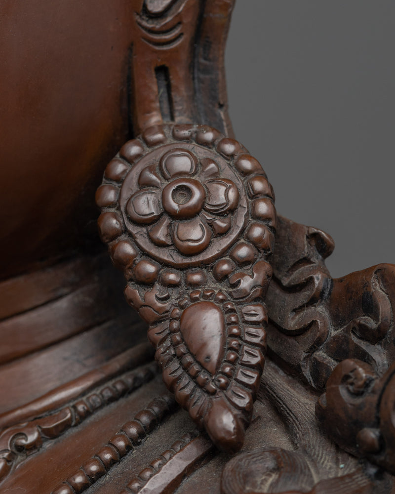 Green Tara Tibetan Buddhism | Traditionally Hand-crafted Oxidized Statue