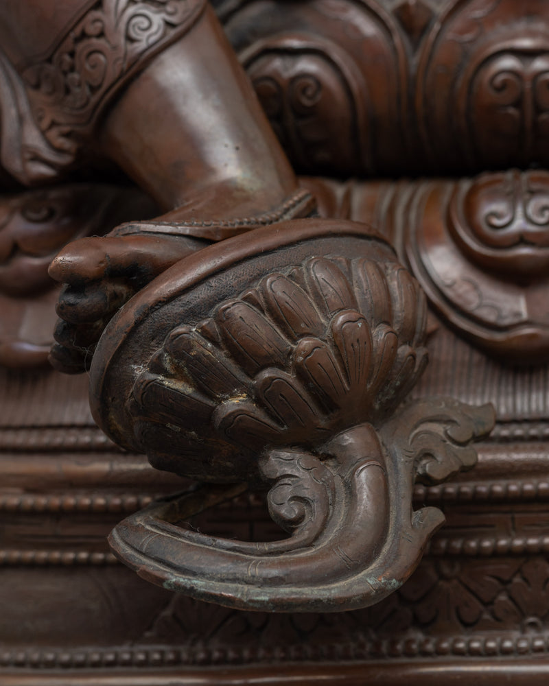 Green Tara Tibetan Buddhism | Traditionally Hand-crafted Oxidized Statue