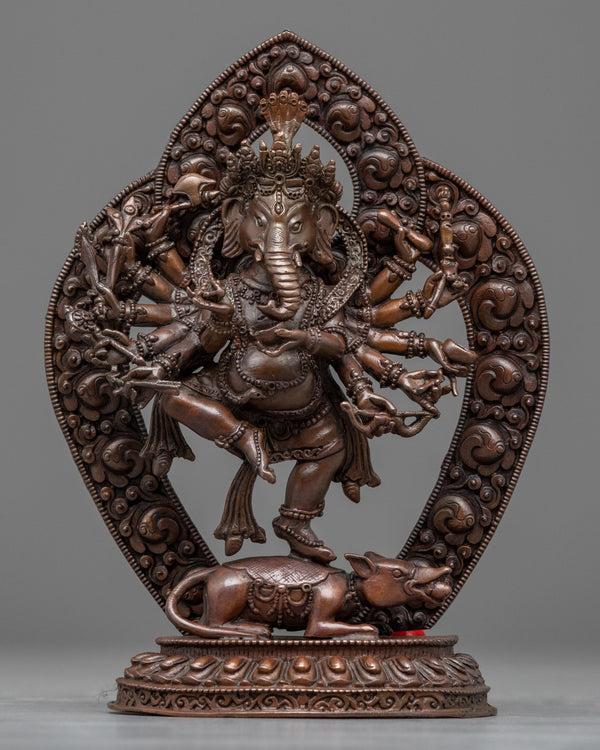 copper ganesh statue