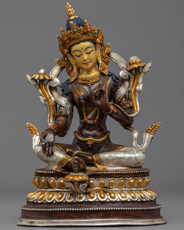 Green Tara Bronze Sculpture 