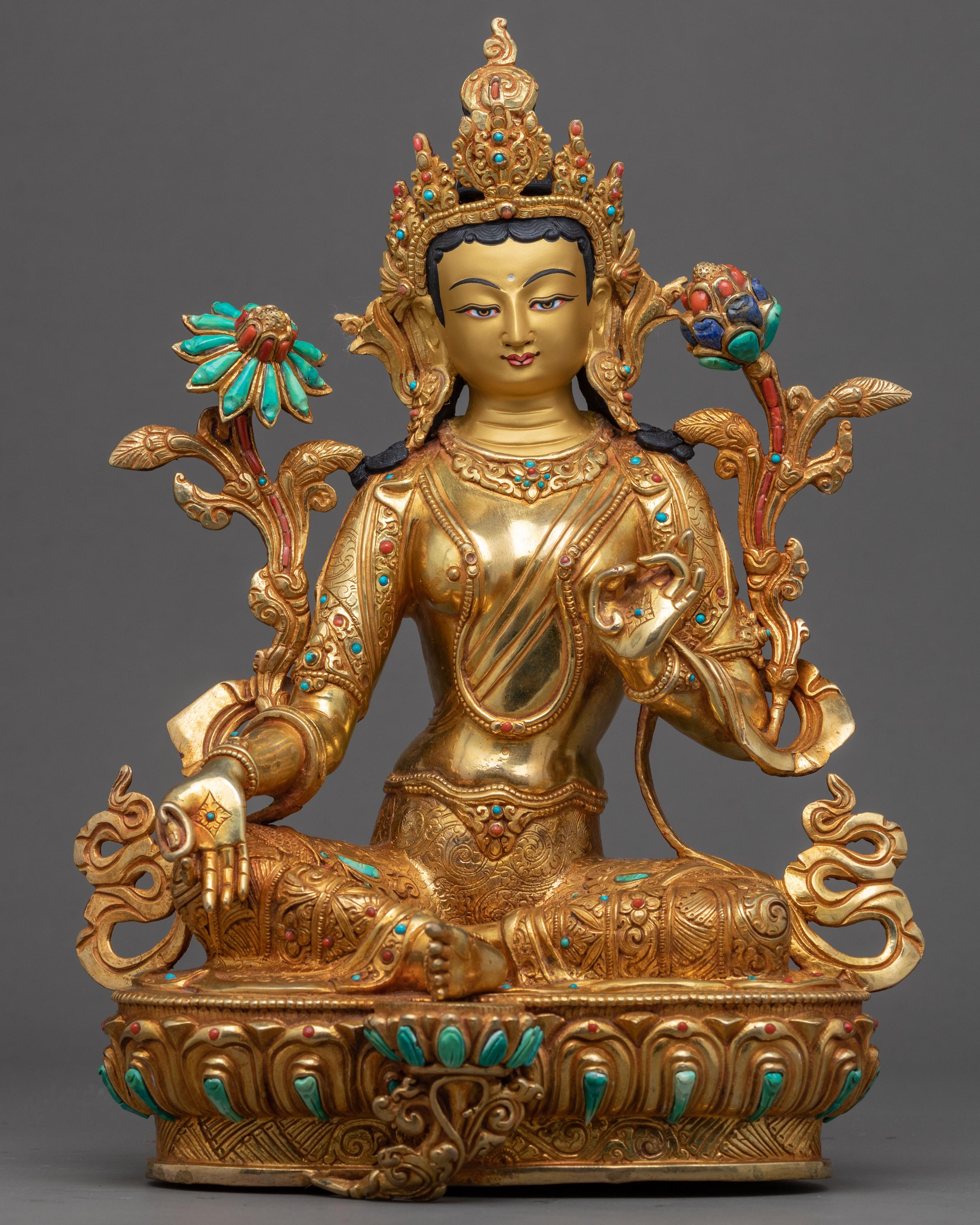 Tibetan Sgrol-ljang Statue | Self Born female Buddha