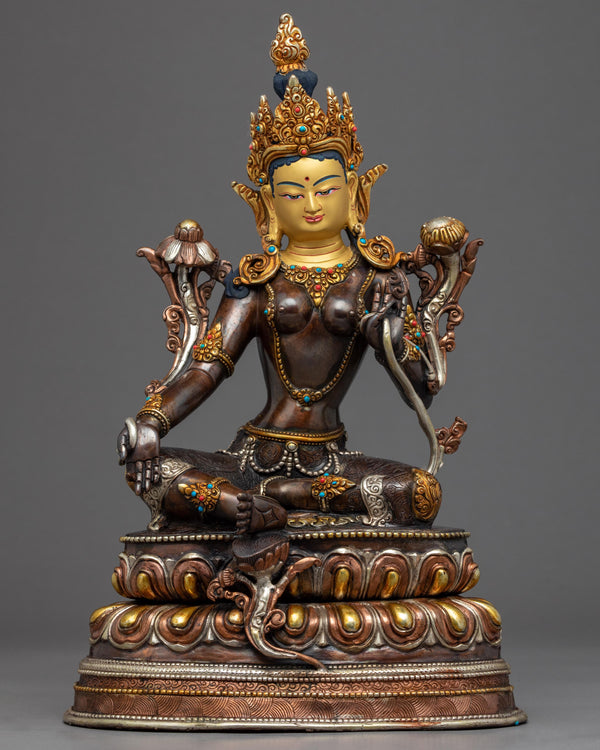 Handmade Green Tara Sculpture