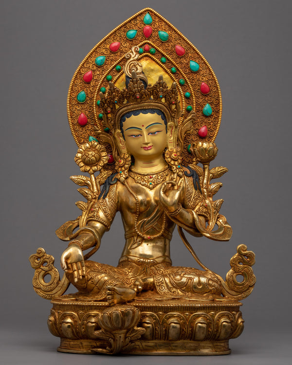 Green Tara Guru Statue