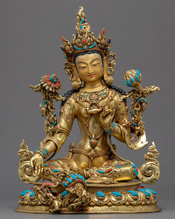 Indoor Green Tara Sculpture