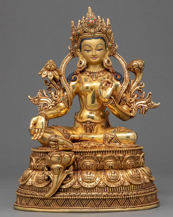 Buddha Tara Green Statue