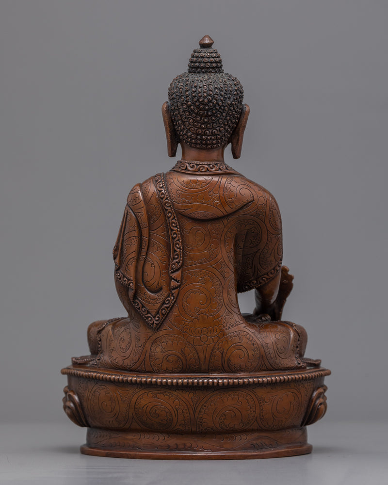 Medicine Buddah Sculpture | Himalayan Oxidized Copper Art-craft