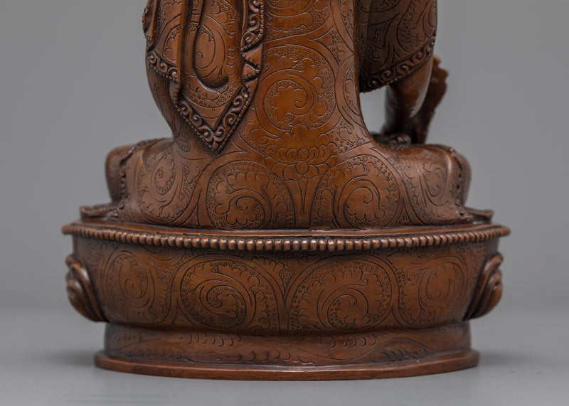 Medicine Buddah Sculpture | Himalayan Oxidized Copper Art-craft