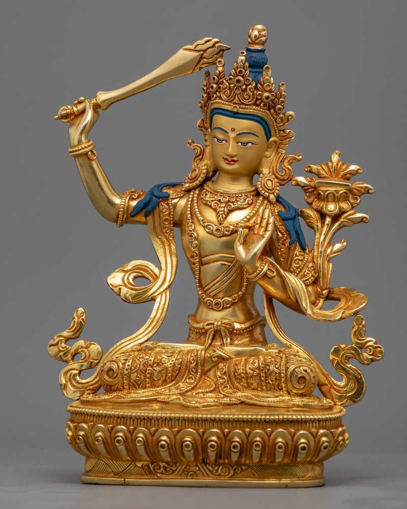 Manjushri Statue Meaning | Buddhist Deity Figurine For Ritual