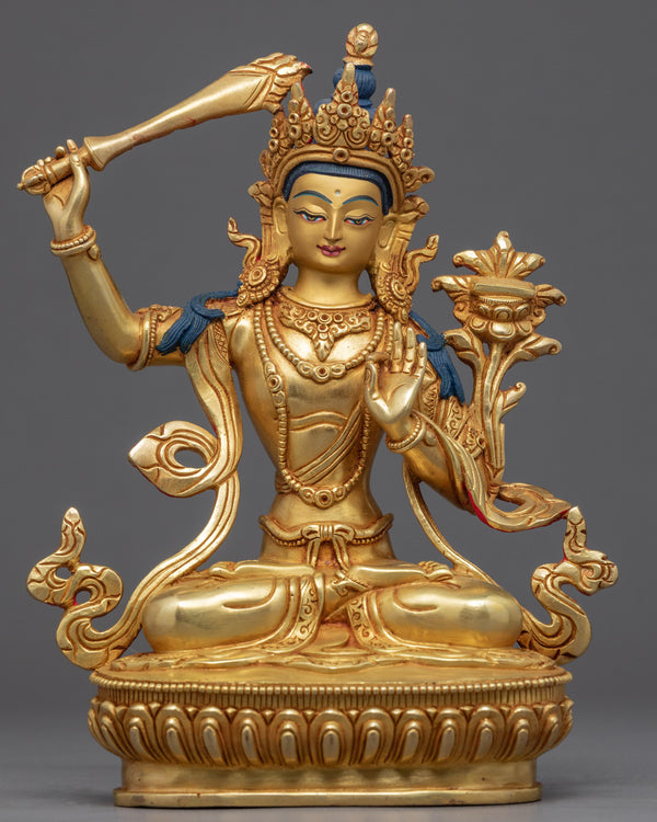 Manjushri Bodhisattva Deity Sculpture 