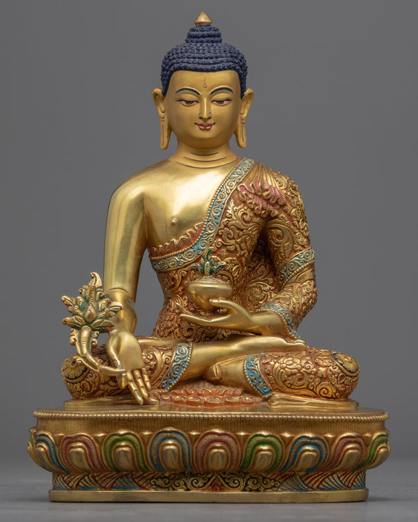 blue medicine buddha statue