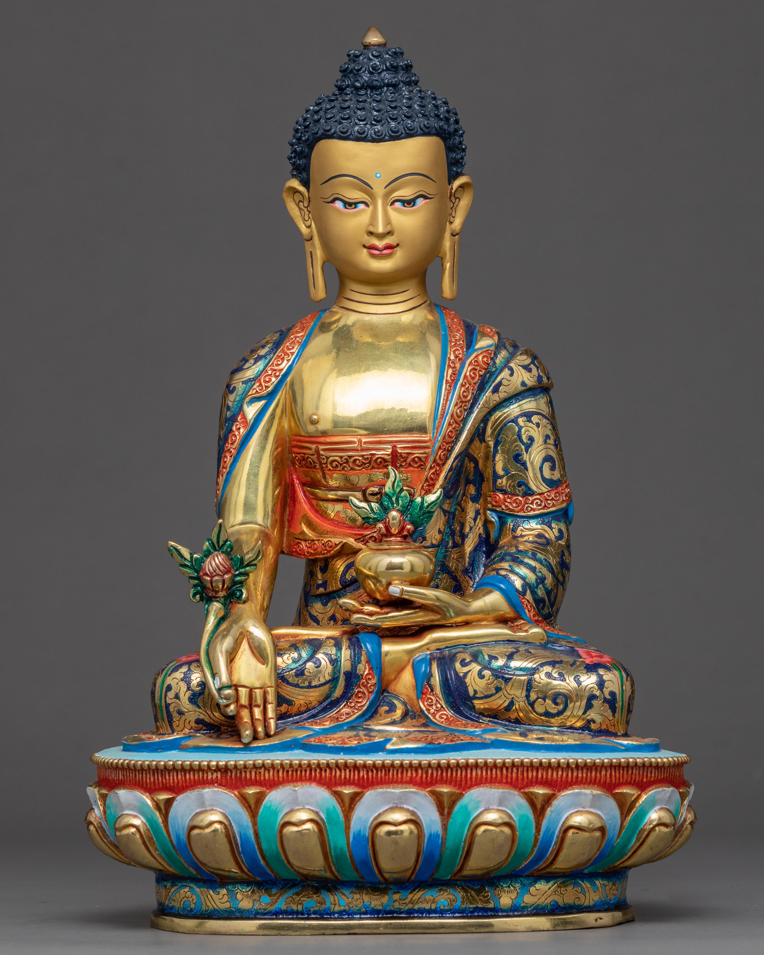 Bhaisajyaguru Buddha Statue | Traditionally Hand Carved Indoor Art