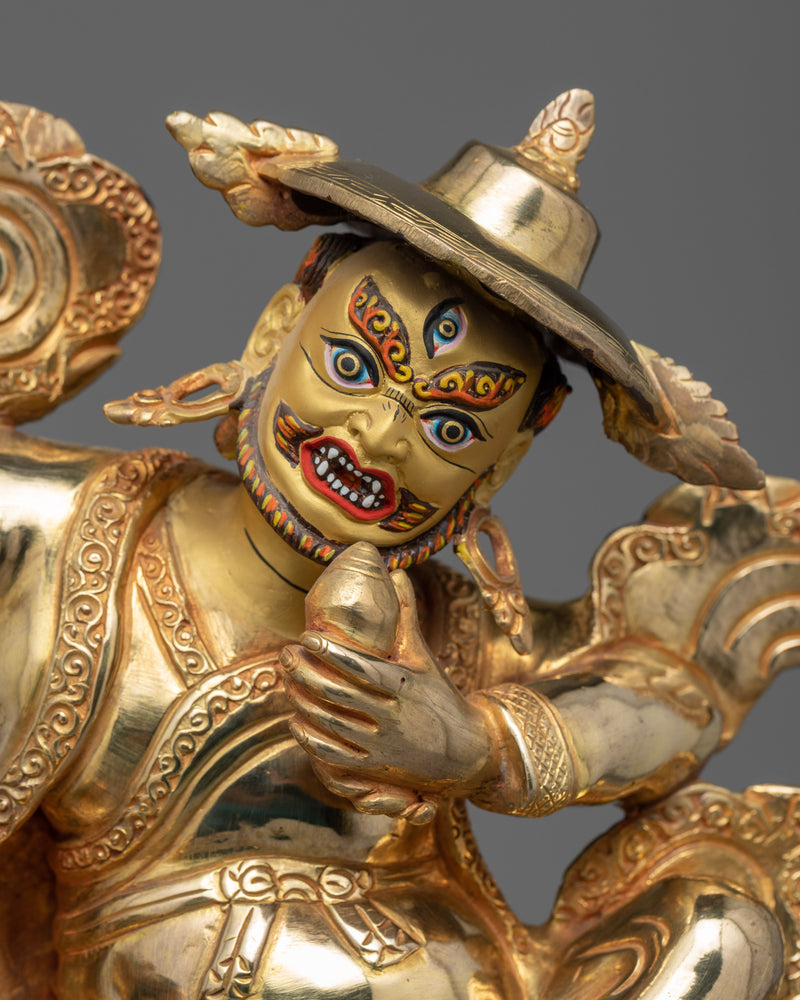 Damchen Dorje Legpa Statue | Hand-Carved Buddhist Sculpture