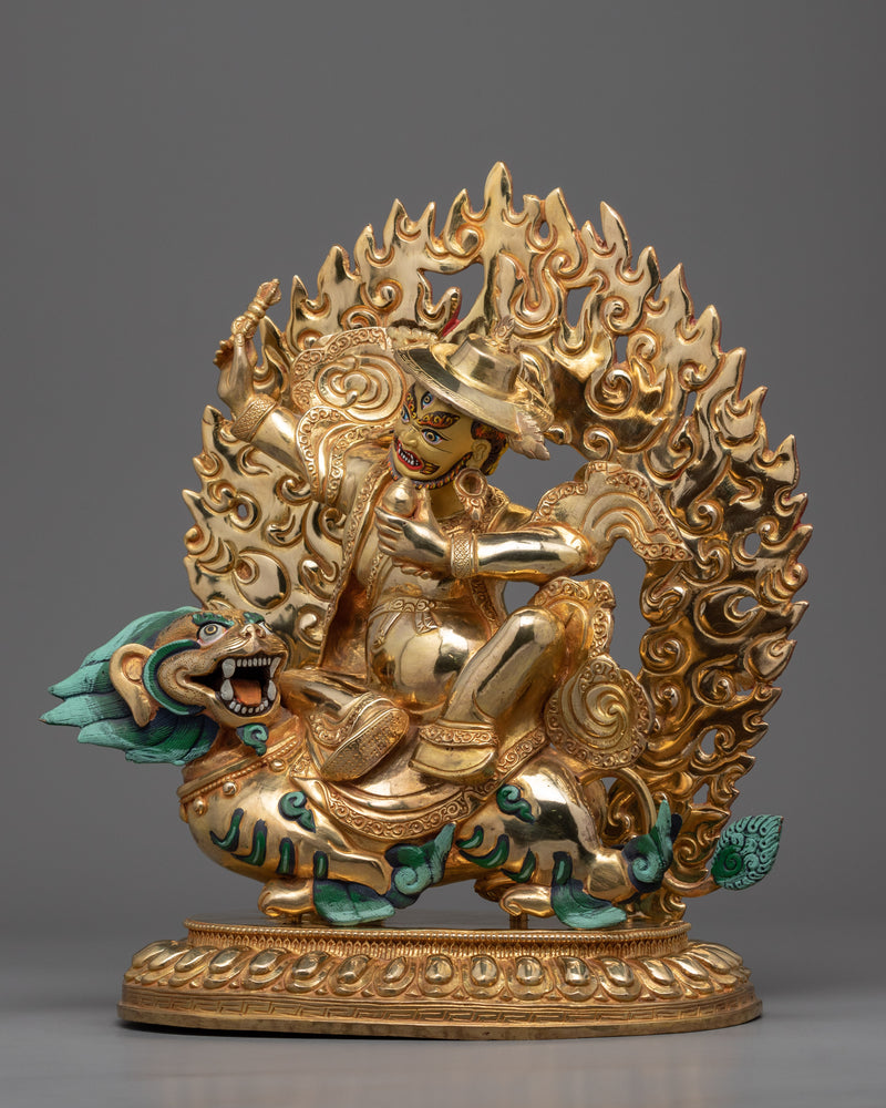 Damchen Dorje Legpa Statue | Hand-Carved Buddhist Sculpture