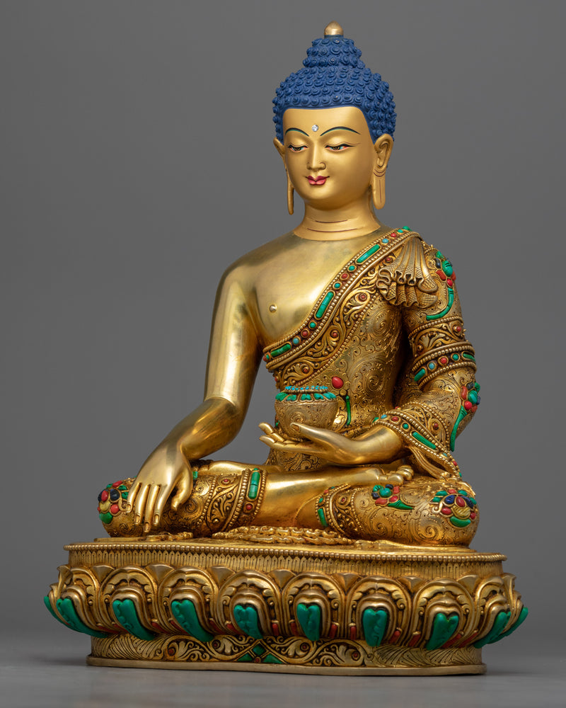 Historical Tibetan Shakyamuni Buddha Statue | Handcrafted Buddhist Statue