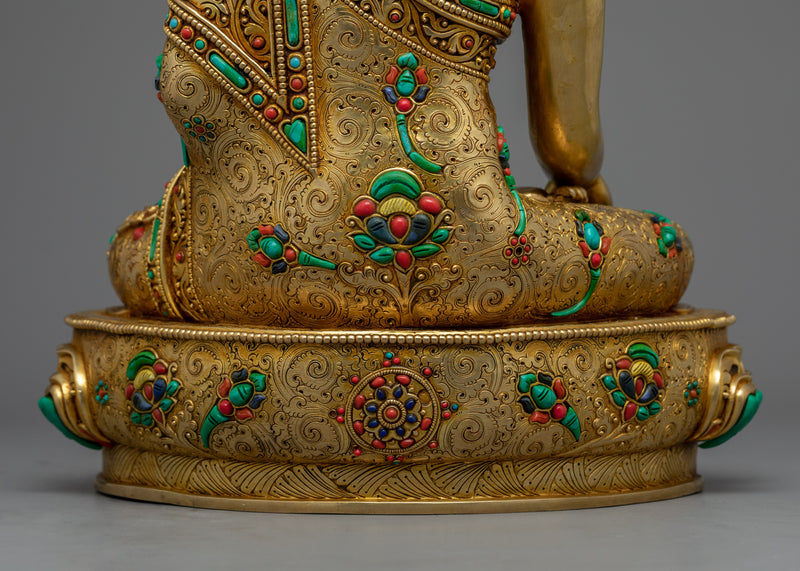 Historical Tibetan Shakyamuni Buddha Statue | Handcrafted Buddhist Statue