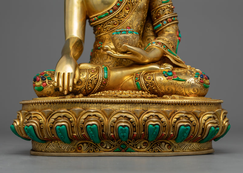 Historical Tibetan Shakyamuni Buddha Statue | Handcrafted Buddhist Statue