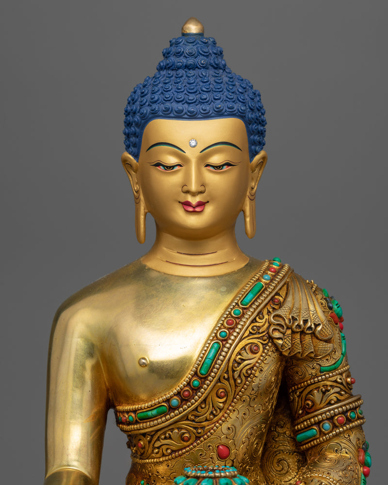 Historical Tibetan Shakyamuni Buddha Statue | Handcrafted Buddhist Statue