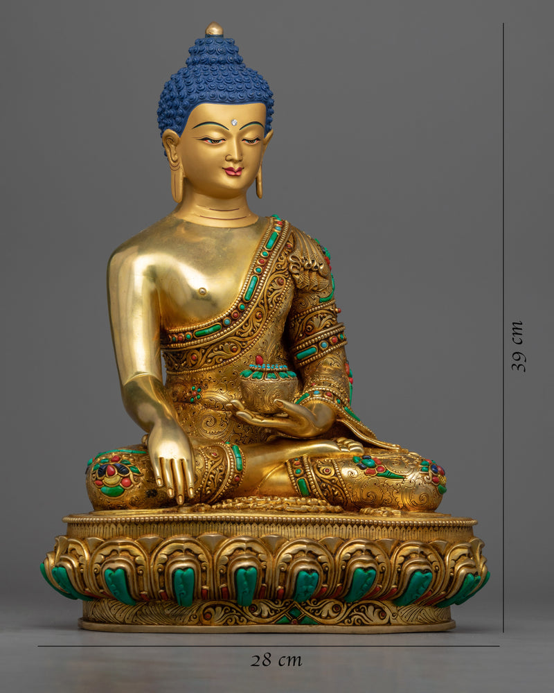 Historical Tibetan Shakyamuni Buddha Statue | Handcrafted Buddhist Statue