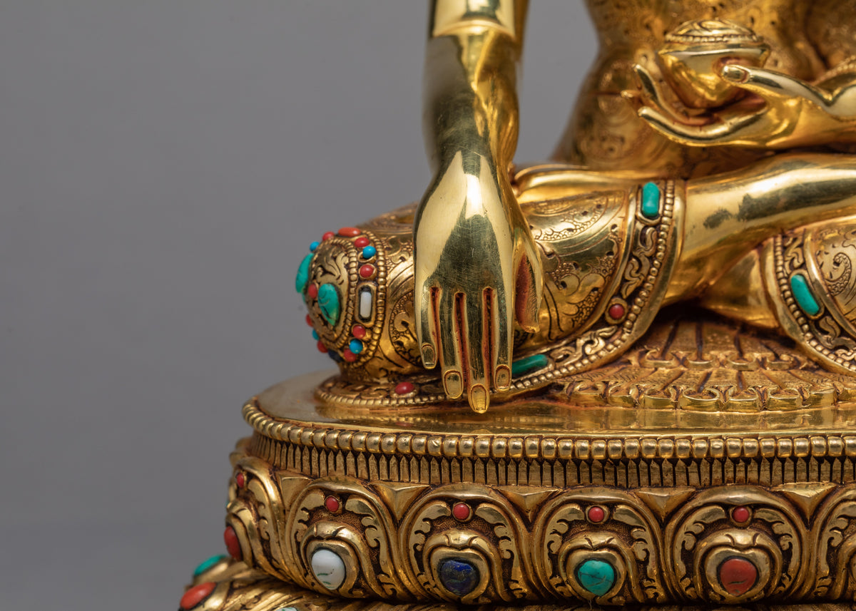 Gautama Buddha Statue | Plated in 24K Gold | Buddhist Sculpture