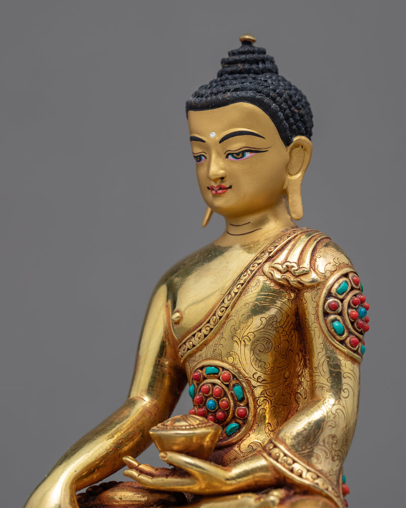 Small Shakyamuni Buddha Statue | Traditional Himalayan Art