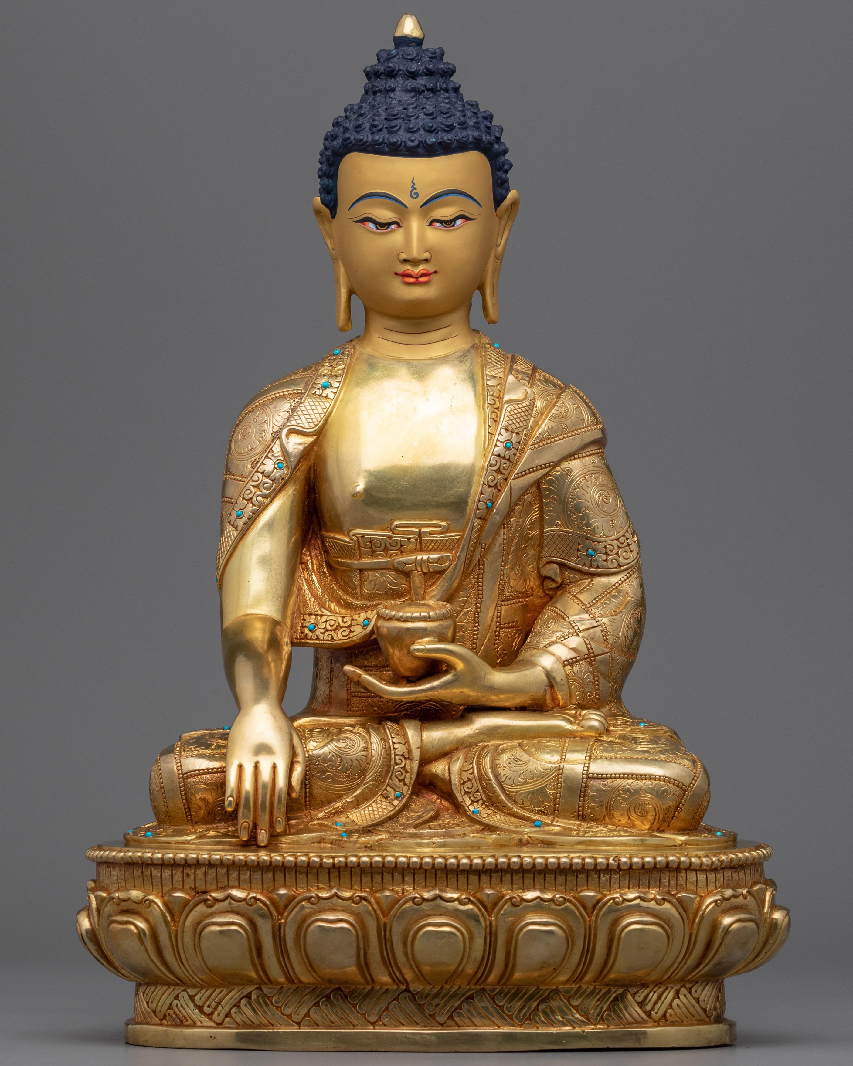 Gold Buddha Decor Statue | Historical Buddha Gold Gilded Statue