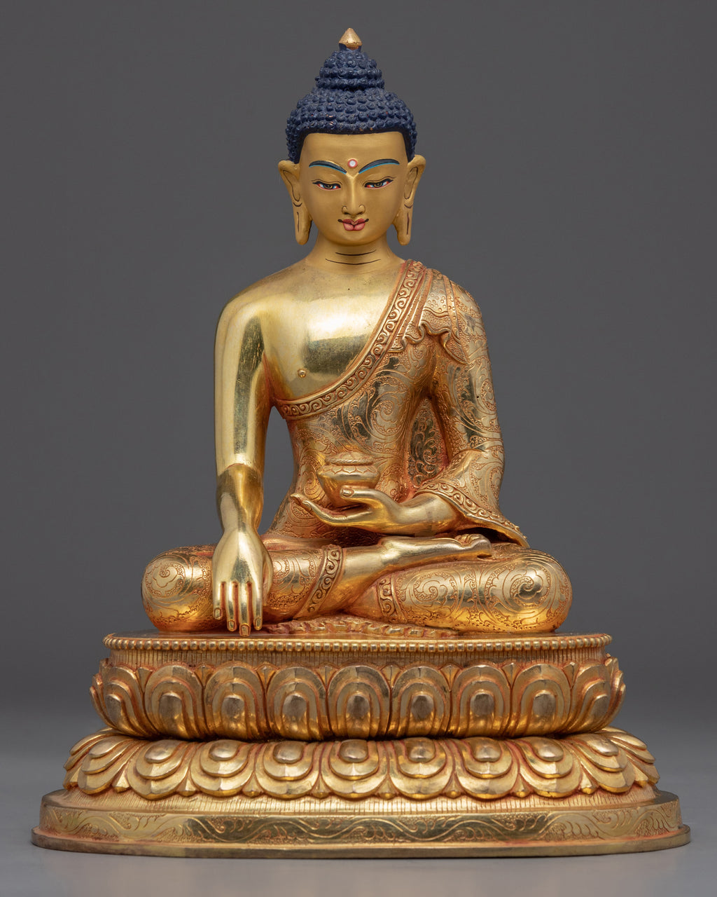 Gautama Buddha Prince Figurine | Gold Gilded Statue For Meditation