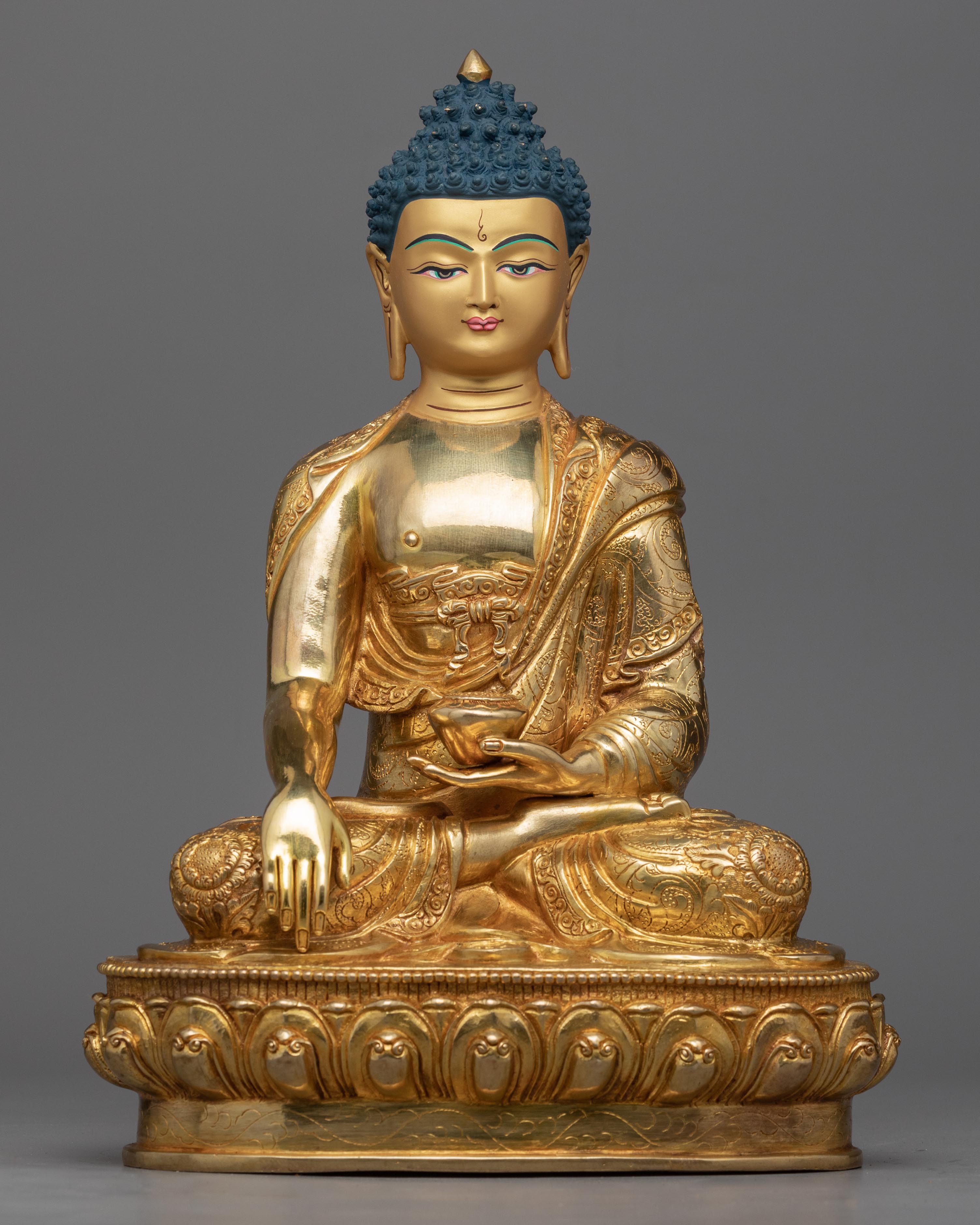 Namo Shakyamuni Buddha Sculpture for Meditation | Traditional Tibetan