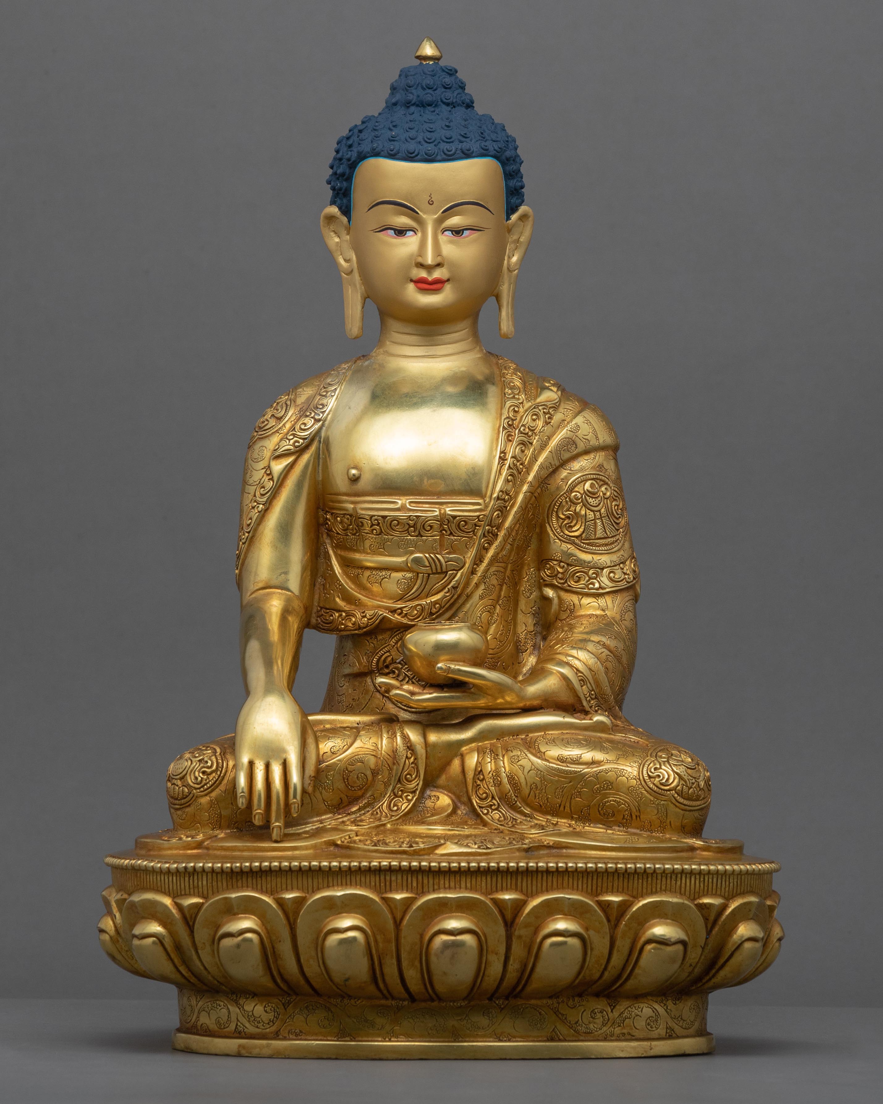 Shakyamuni Buddha Dharma Chakra Statue | Buddhist Deity Figurine For R