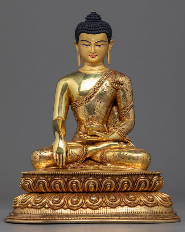 Shakyamuni Buddha Gold Sculpture