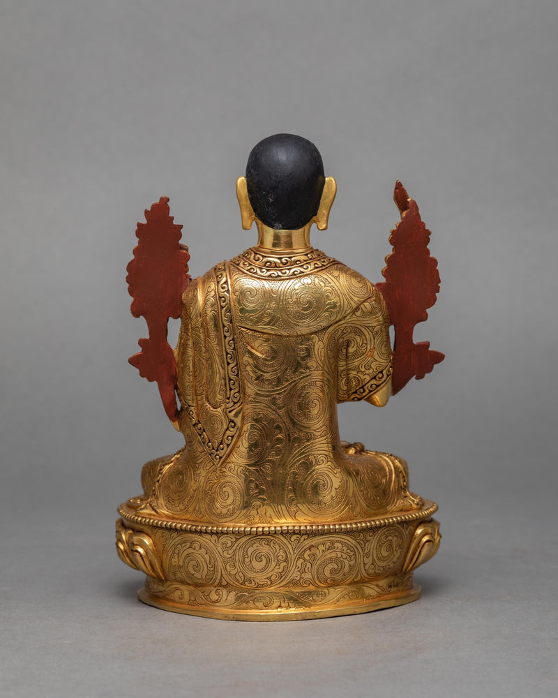 Tsongkhapa and Disciples | Gold Gilded Statue | Gyaltsab Je | Khedrup Je