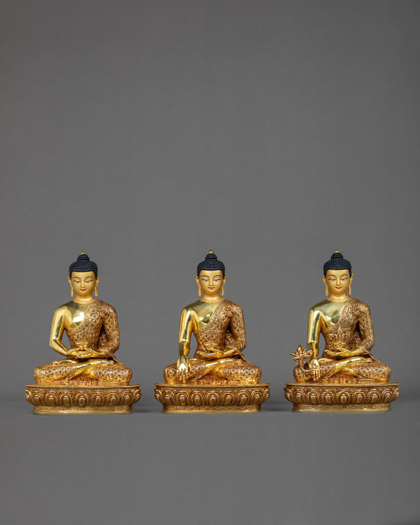 Three Buddha Sculptures