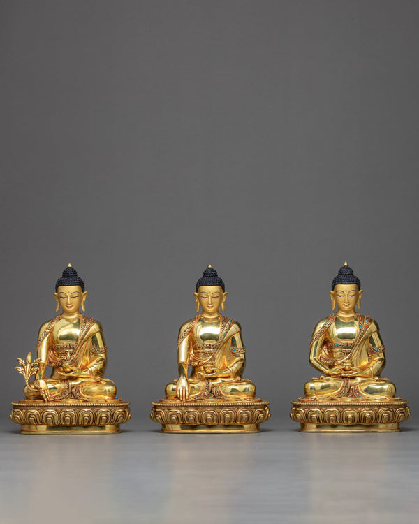 Three Buddha Sculpture 