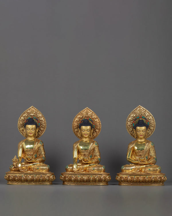 Three Wise Buddha Sculpture