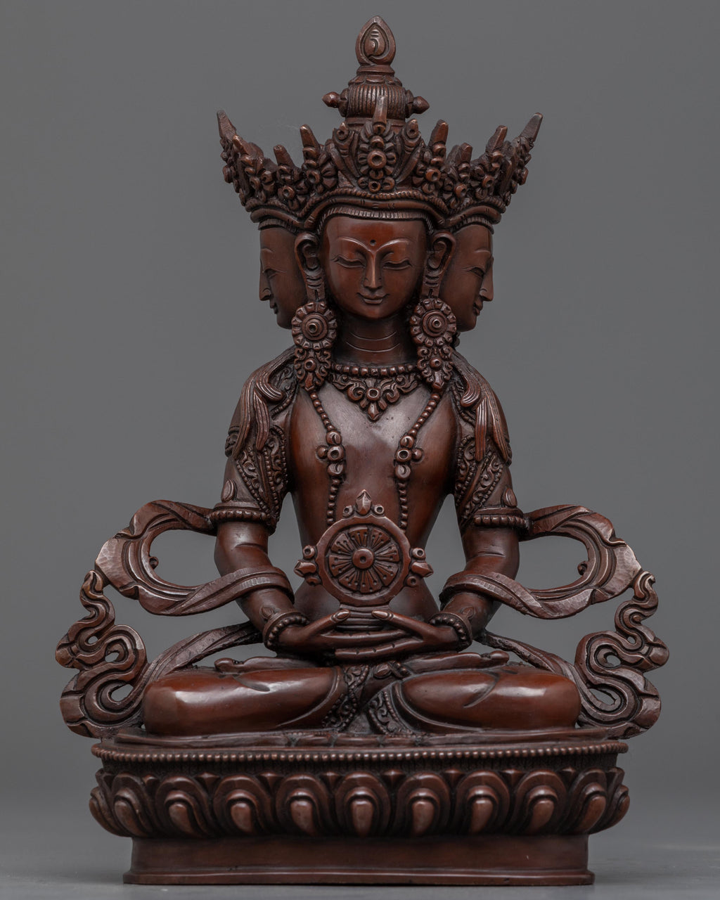 Vairocana Buddha Mudra Practice Statue | Hand-Carved Buddhist Deity Sc