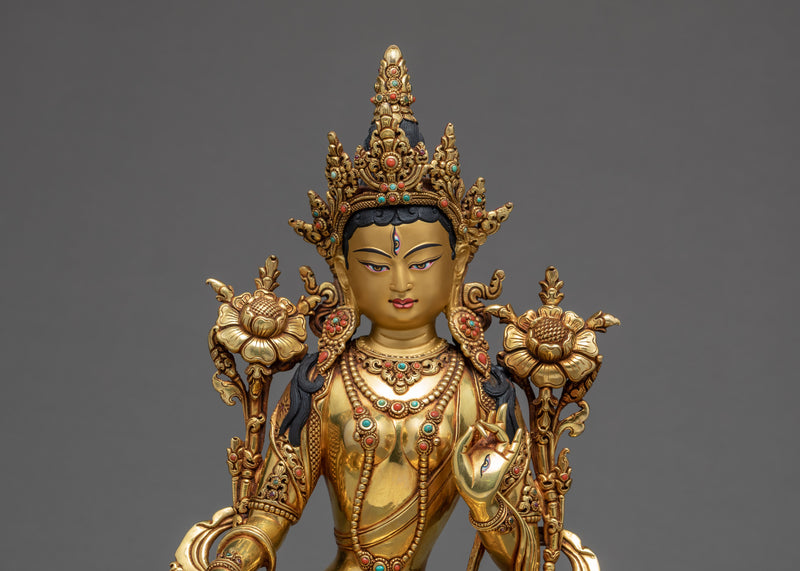 Medium White Tara Statue | Deity of Compassion