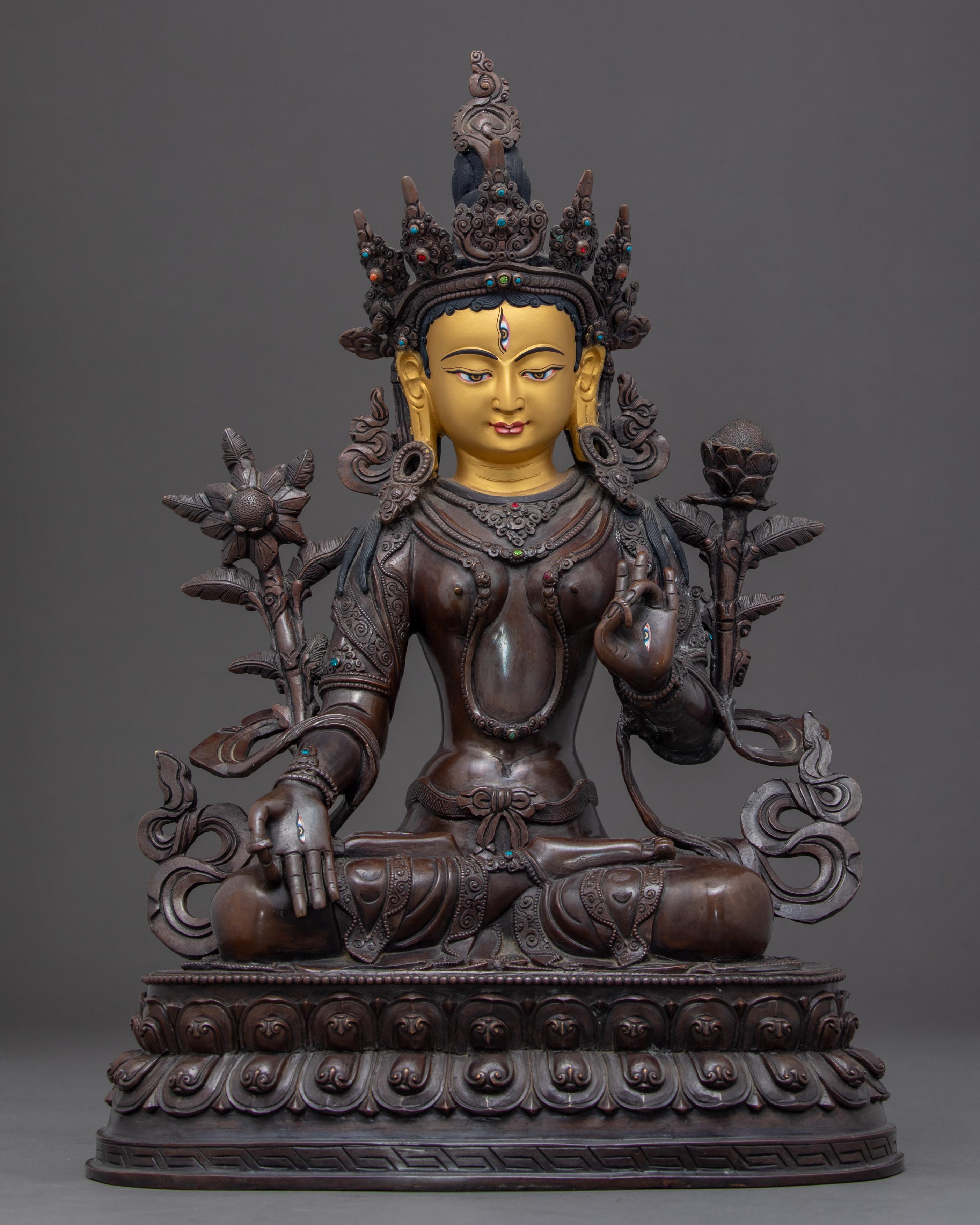 White Tara Sculpture | Traditional Buddhist Art