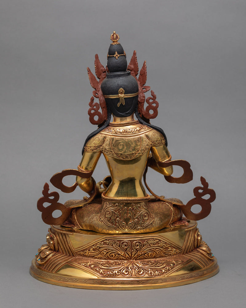 Dorje Sempa Statue | Traditional 24K Gold Vajrasattva Statue