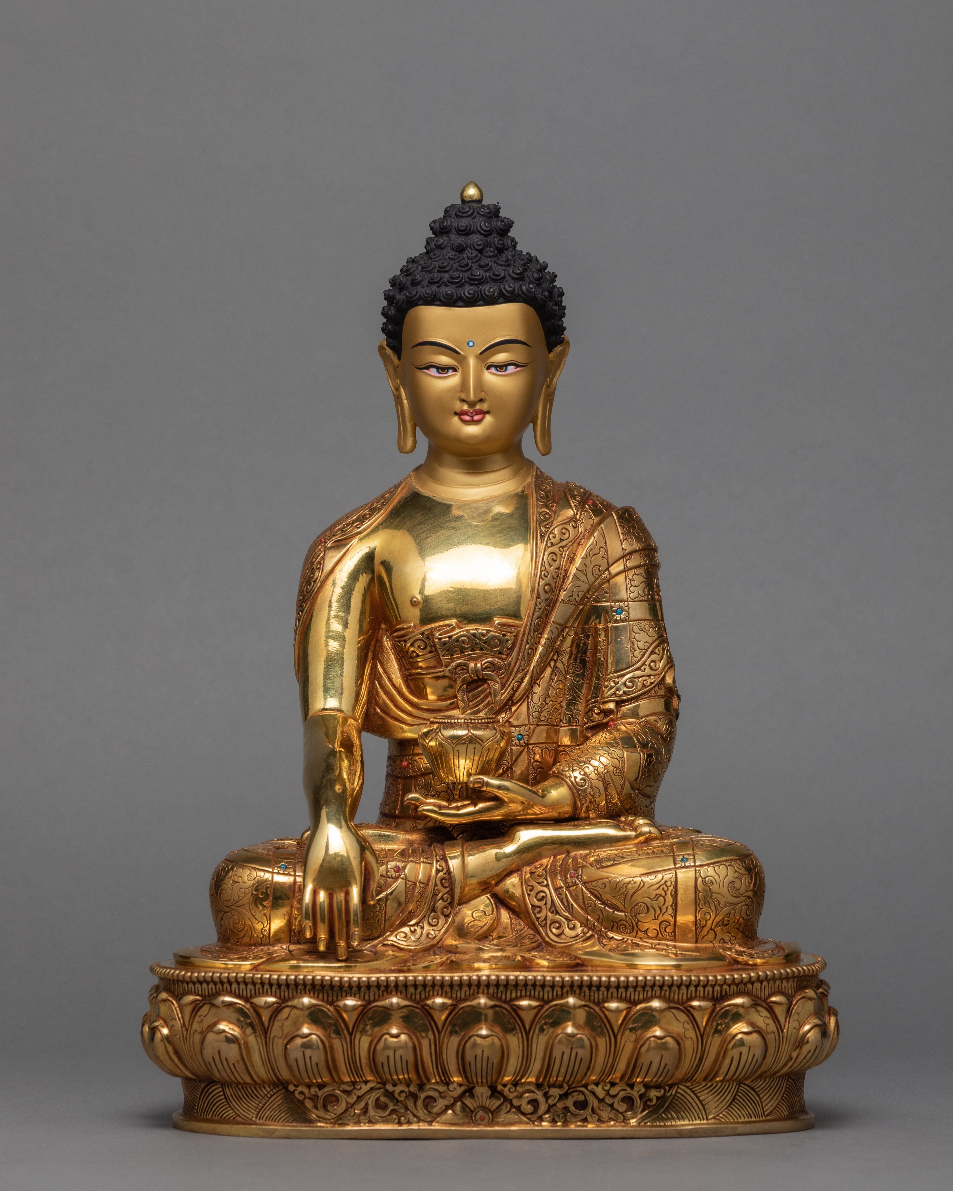 Shakyamuni Buddha Statue | 24K Gold Gilded Statue | buddha statue