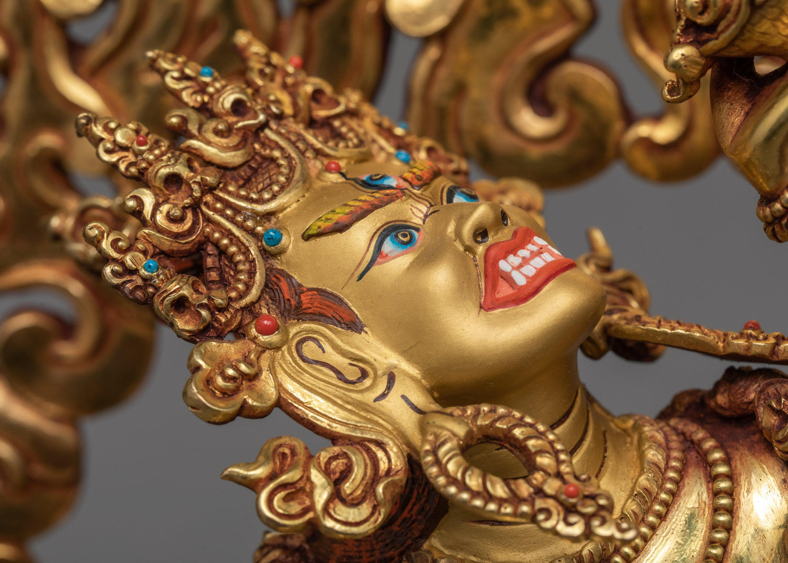 Vajrayogini Statue Traditionally Gold Gilded Dakini Statue 