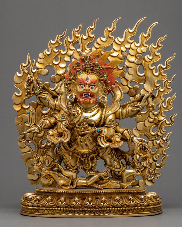 6 Armed Mahakala Sculpture 