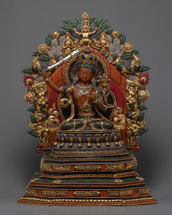 Bodhisattva Manjushri, Deity Of Wisdom Statue